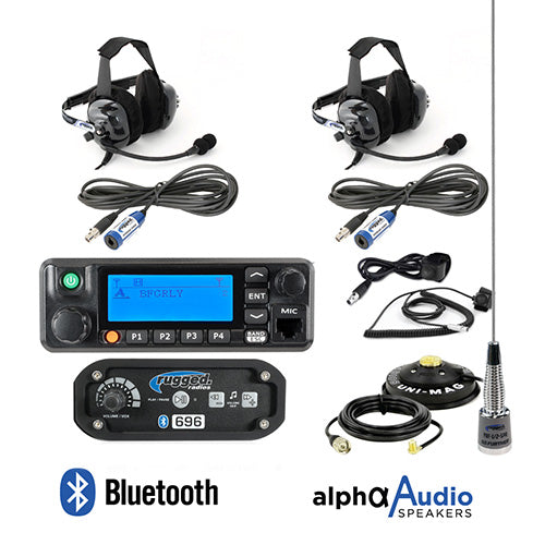 RRP696 2-Place Intercom with 60 Watt Radio and BTU Headsets  696-2P-BTU-60W