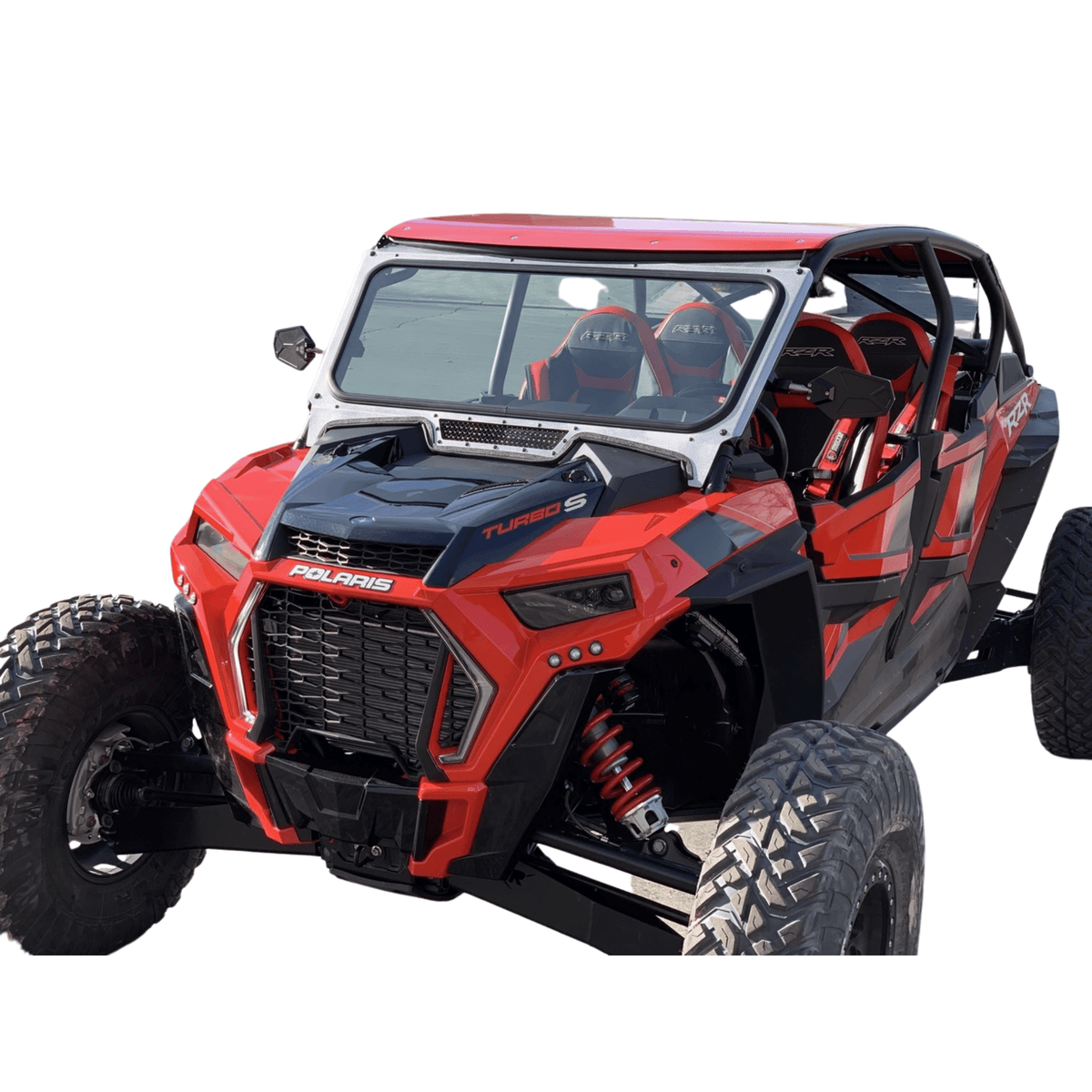 Polaris RZR XP 1000 & XP Turbo Full Glass Windshield for Vent Racing Roll Cage (2014+)