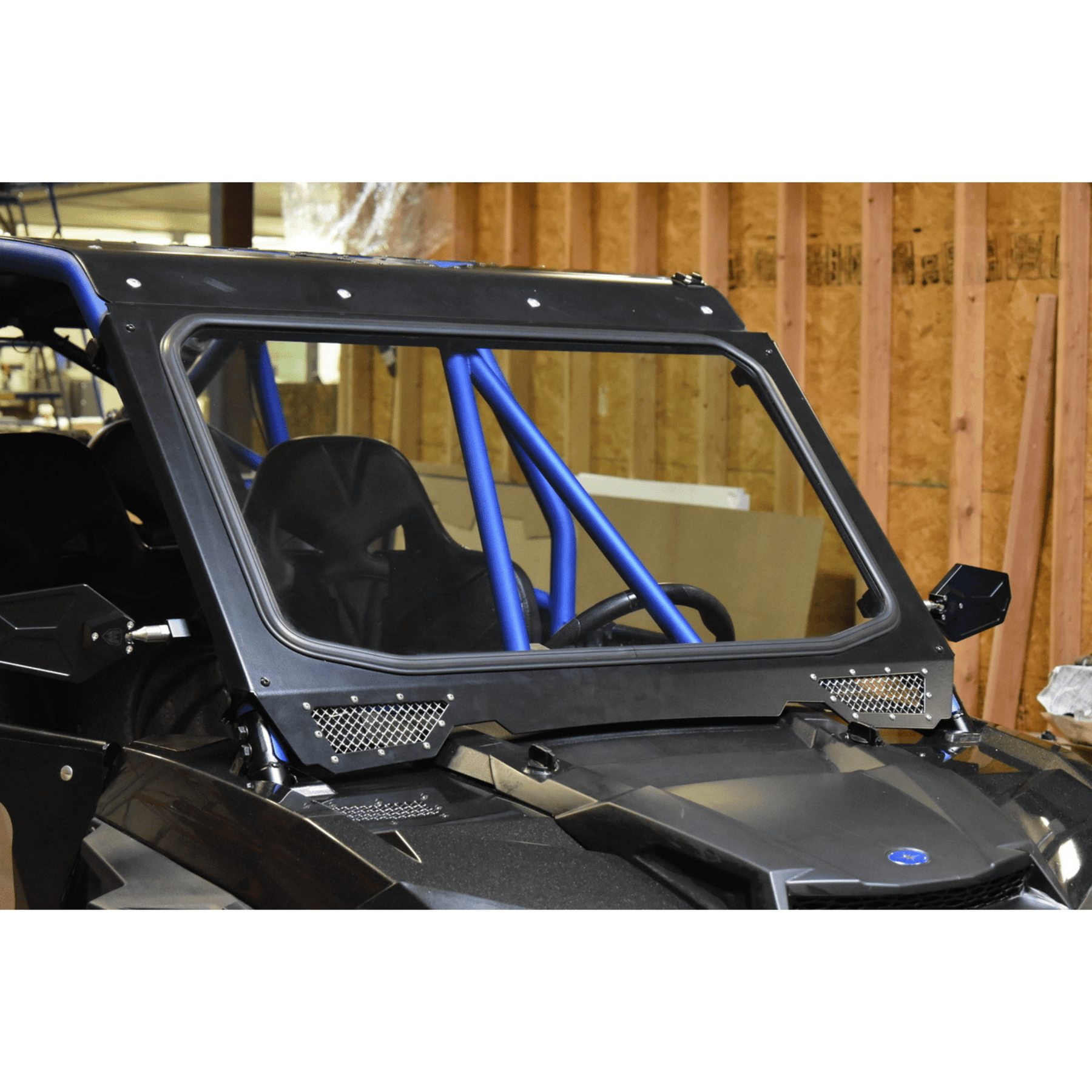 Polaris RZR 900, 1000, & Turbo Glass Windshield for CageWrx Super Shorty Cage (2014+)