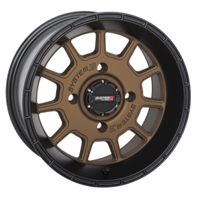 system 3 bronze/black st-5 aluminum utv wheels