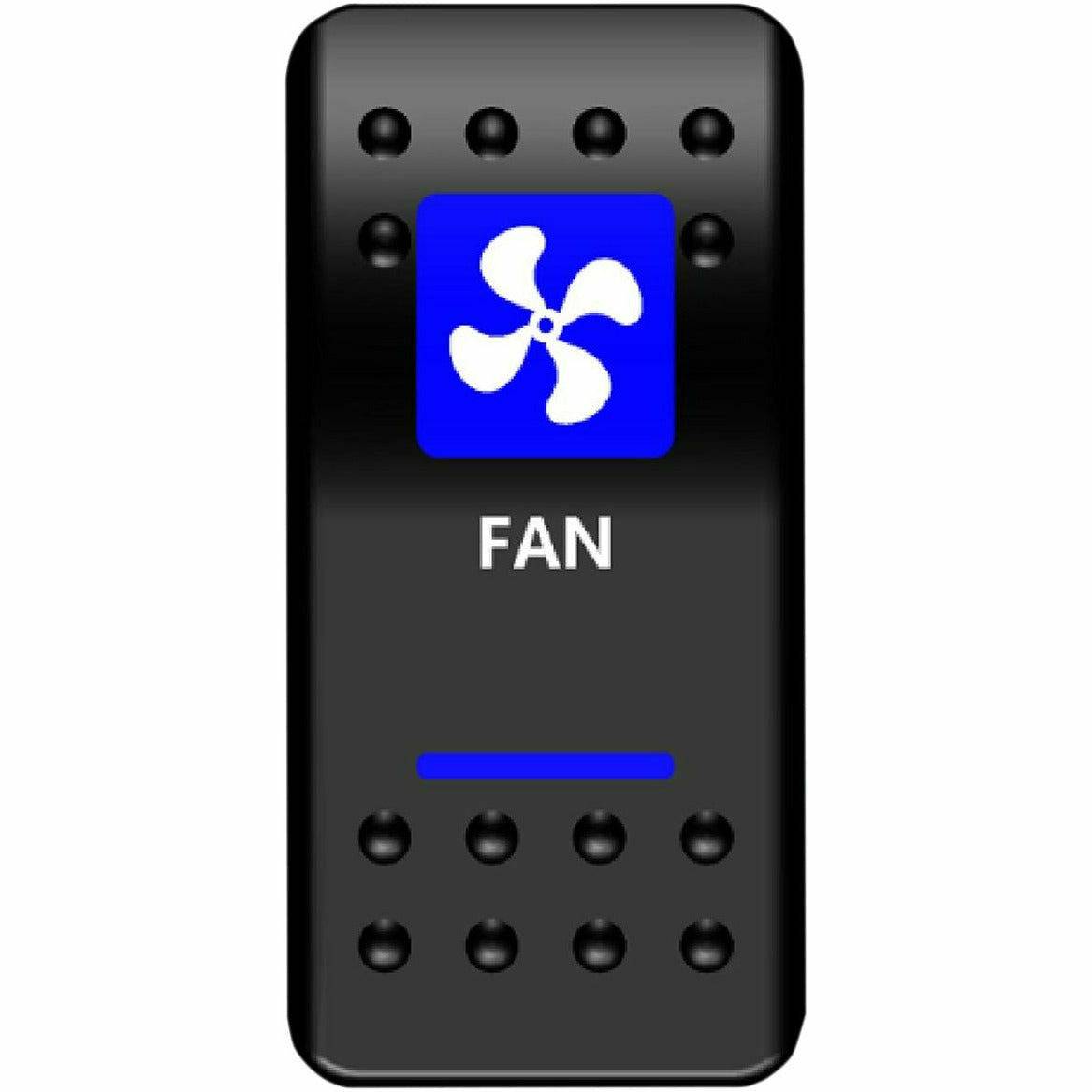 Moose Utility Fan Rocker Switch (Blue)