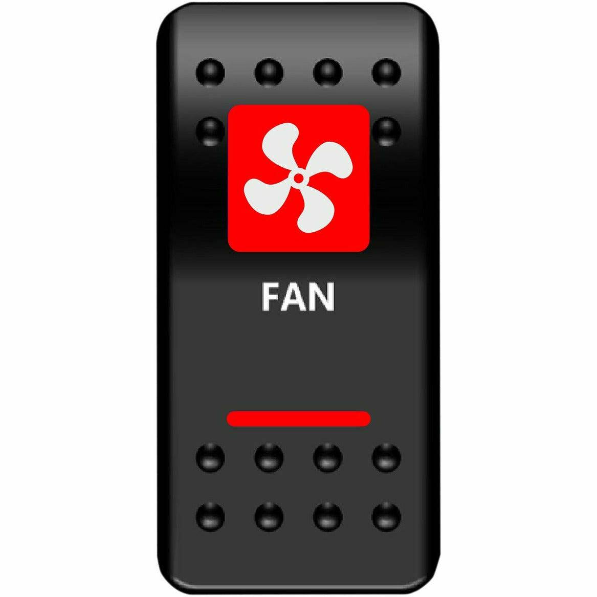 Moose Utility Fan Rocker Switch (Red)