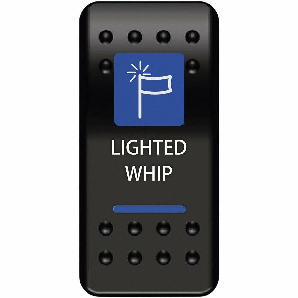 Moose Utility Lighted Whip Rocker Switch (Blue)