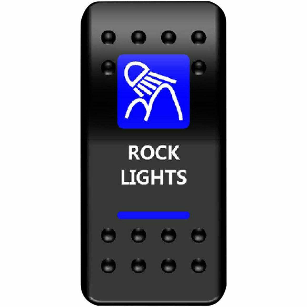Moose Utility Rock Lights Rocker Switch (Blue)