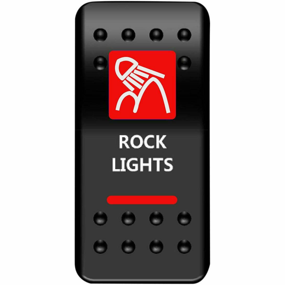 Moose Utility Rock Lights Rocker Switch (Red)