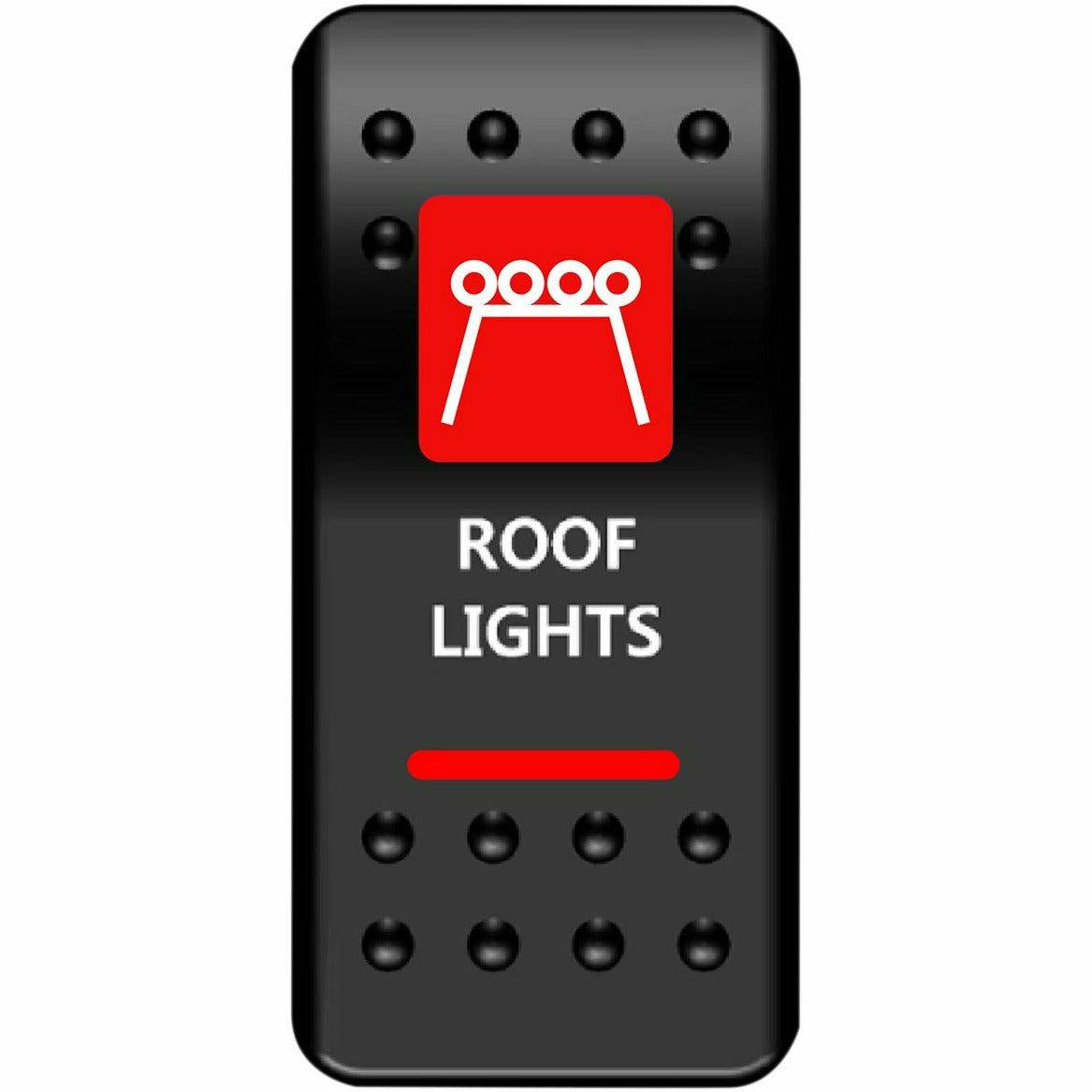 Moose Utility Roof Lights Rocker Switch (Red)