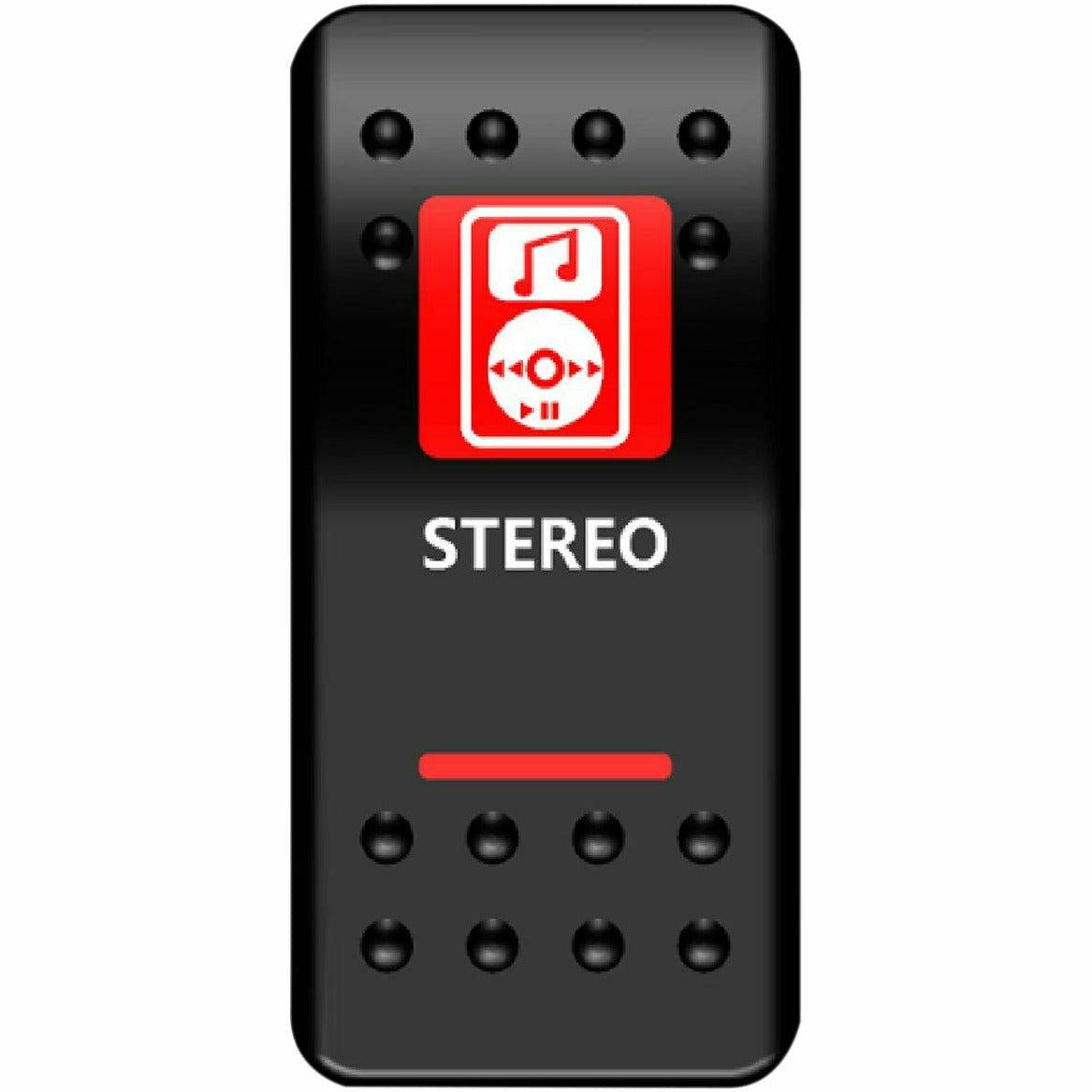 Moose Utility Stereo Rocker Switch (Red)