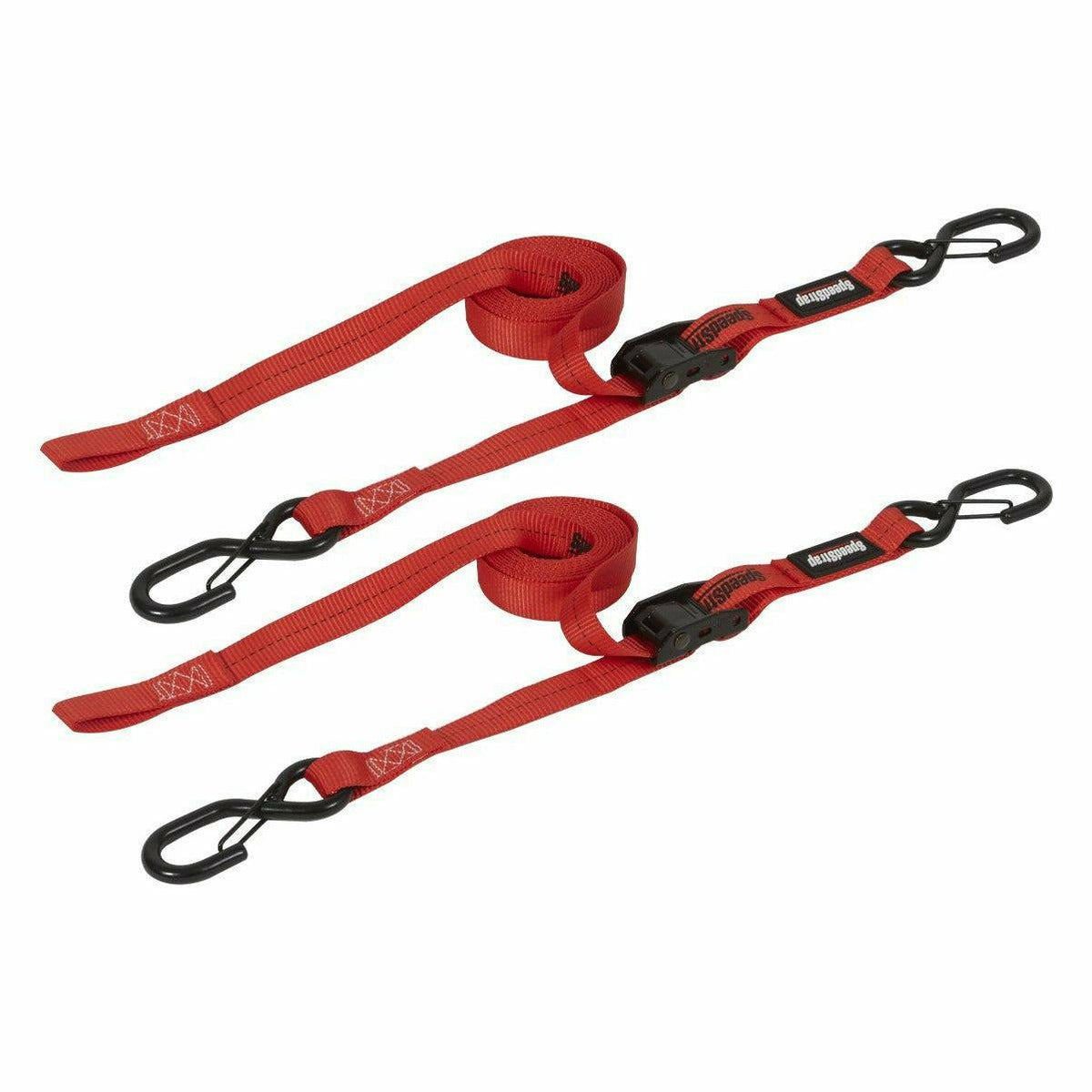 Speed Strap 1"x10' Cam-Lock Tie Down with Snap S Hooks (2 Pack)