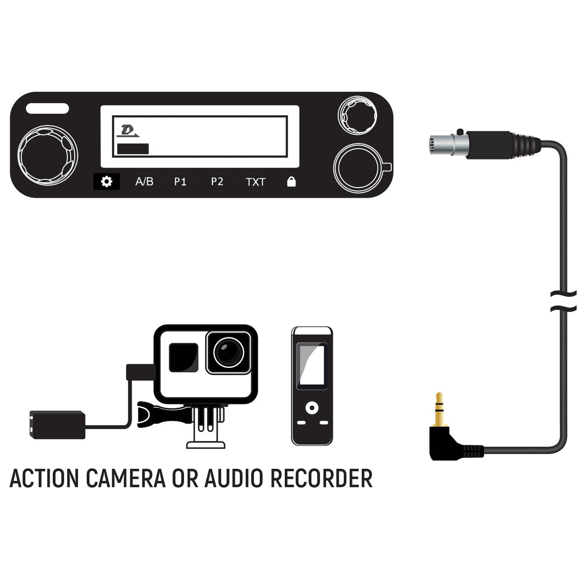 Mobile Radio Audio Record Cable