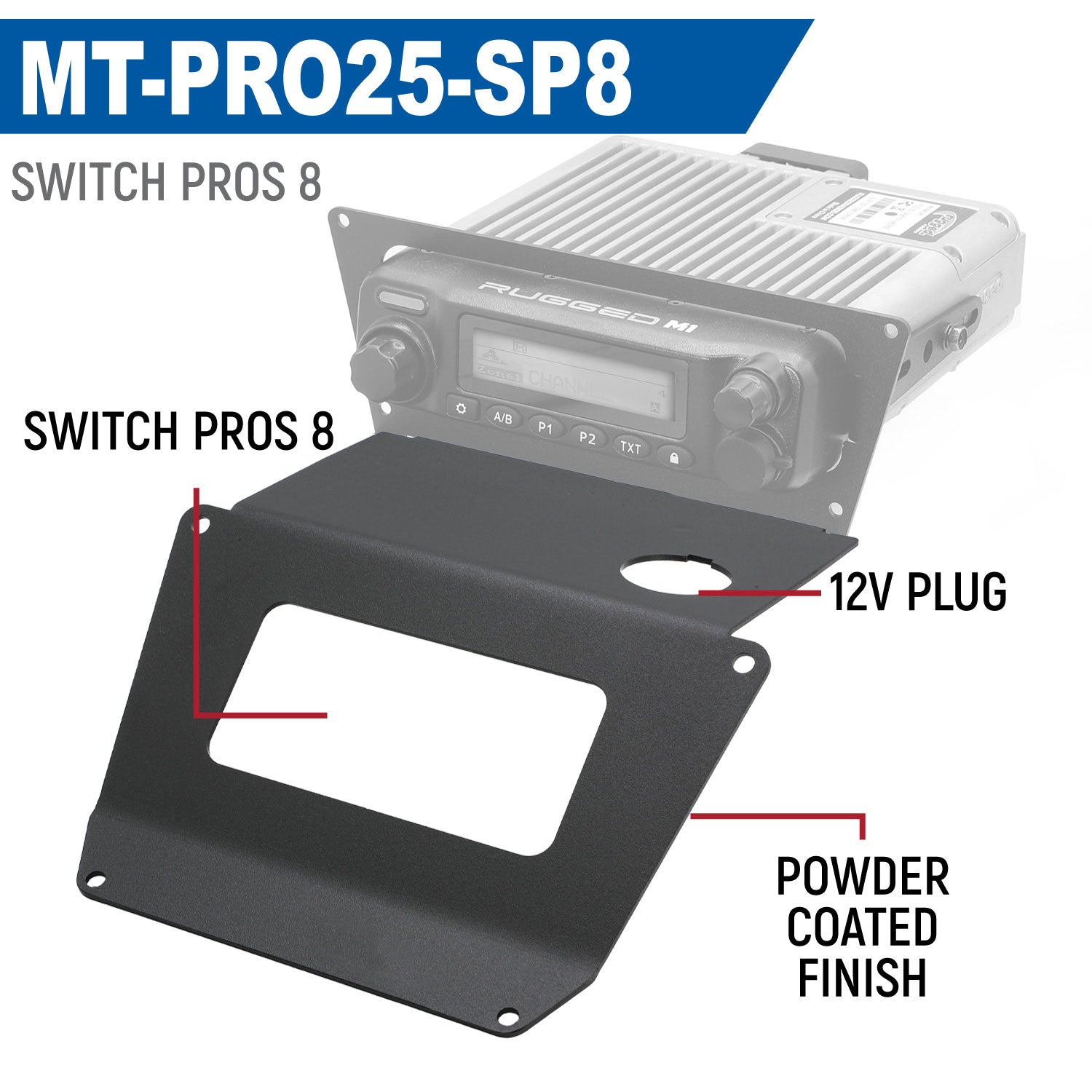 Lower Accessory Panel for 2025 Polaris RZR Pro XP, Pro R, and Pro S Radio Mount