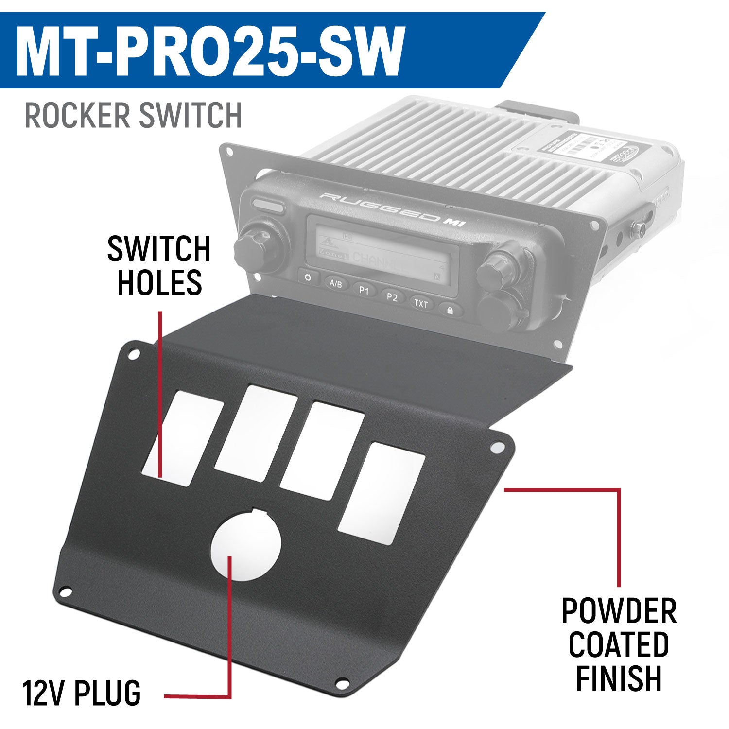 Lower Accessory Panel for 2025 Polaris RZR Pro XP, Pro R, and Pro S Radio Mount