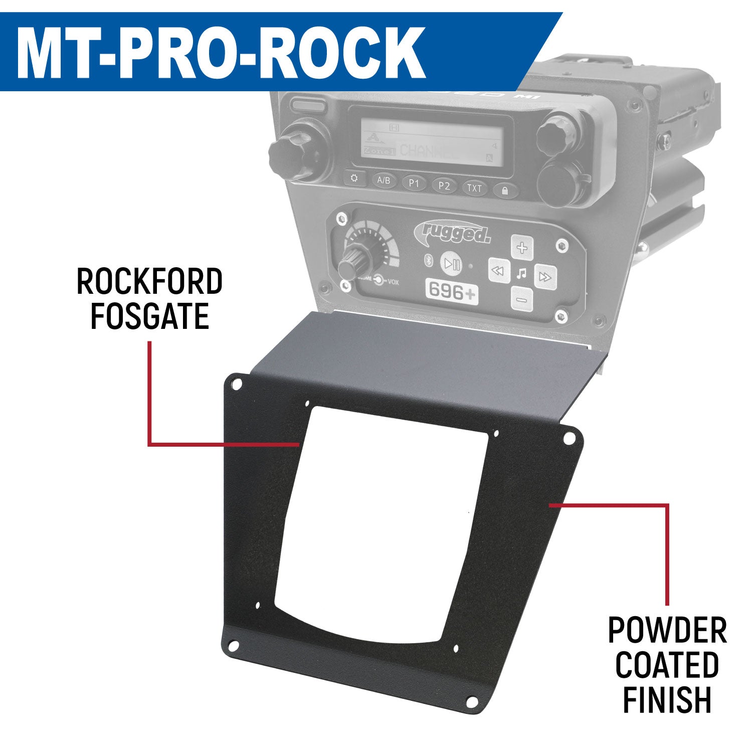 Lower Accessory Panel for Polaris RZR PRO XP, RZR Turbo R, and RZR PRO R Dash Mount Radio and Intercom