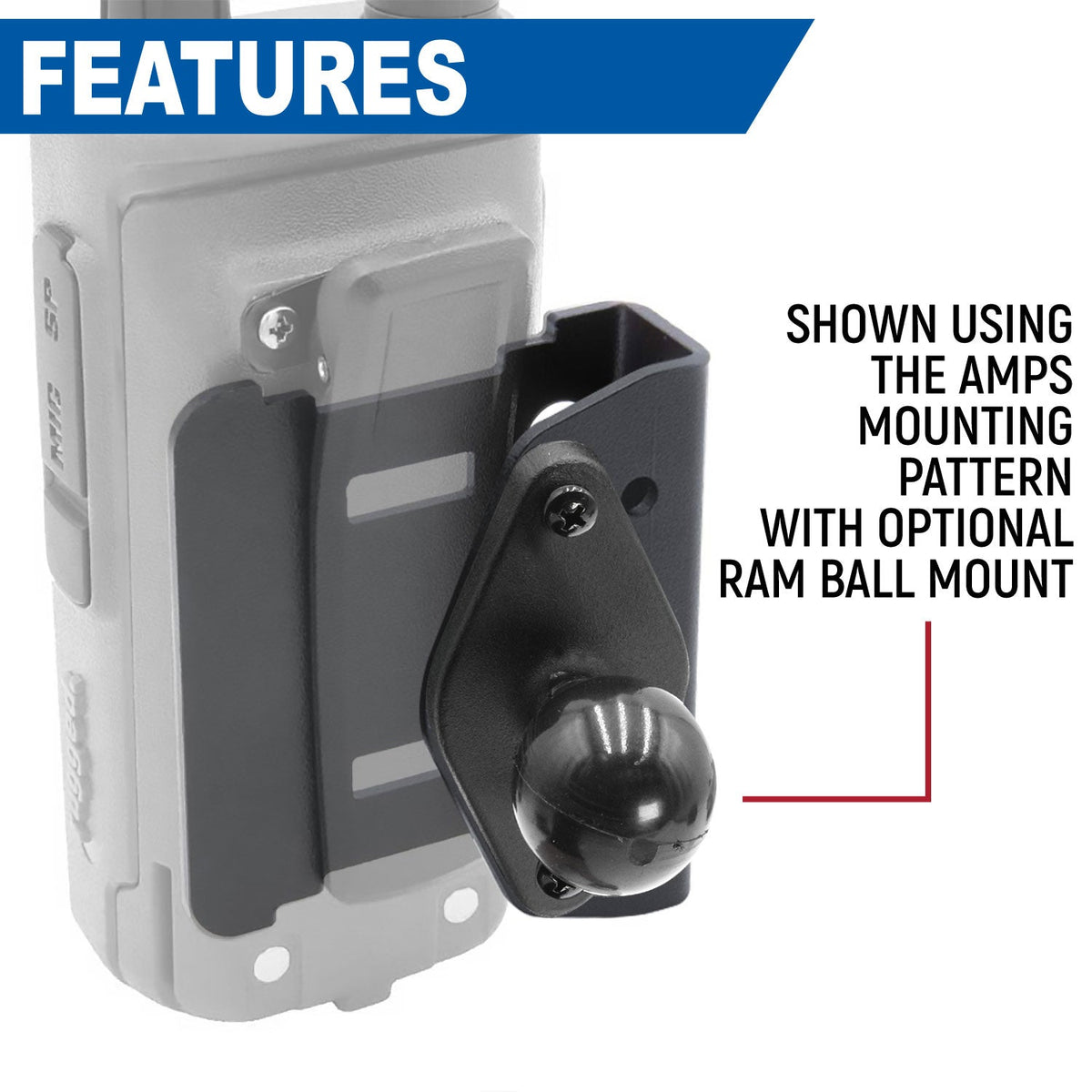 Radio Mount for Handheld Radios