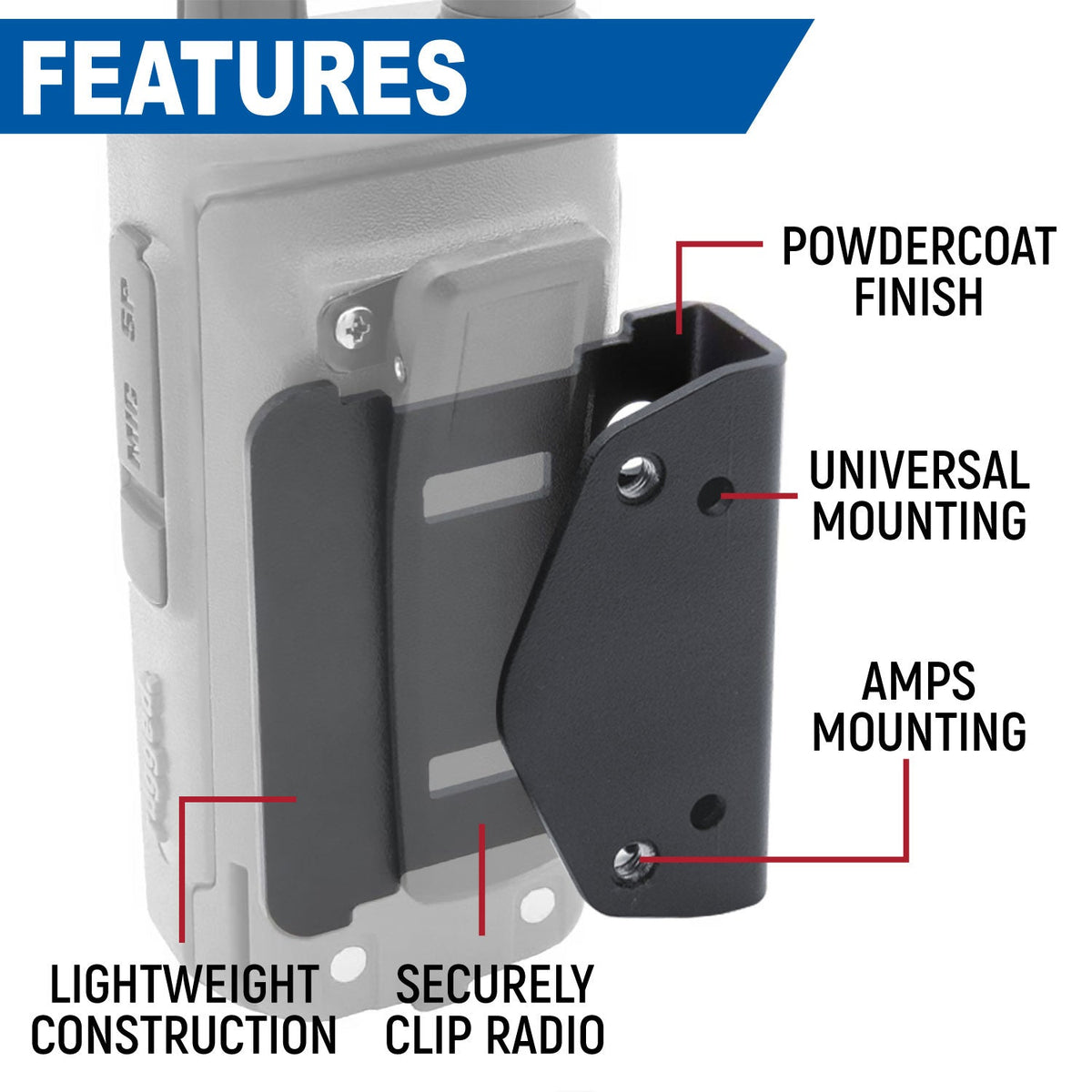 Radio Mount for Handheld Radios