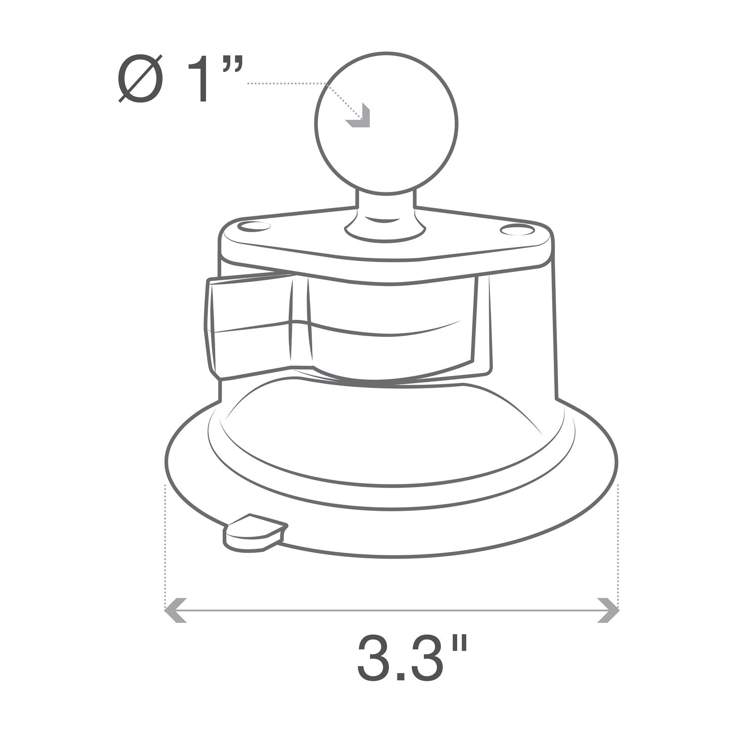 RAM Twist-Lock Suction Cup Base with Ball