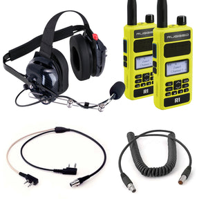 Crew Chief - H42 Spotter Headset and Rugged Handheld Radio Package