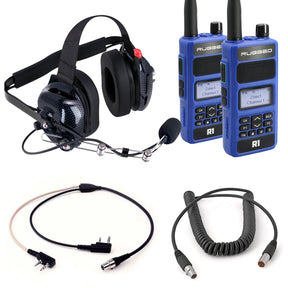 Crew Chief - H42 Spotter Headset and Rugged Handheld Radio Package