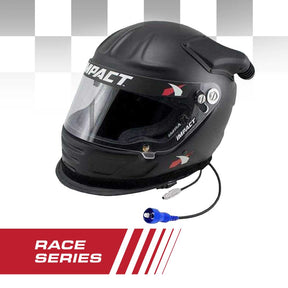 Impact RACE Offset Air Draft OS20 Helmet With OFFROAD Wired Helmet Kit