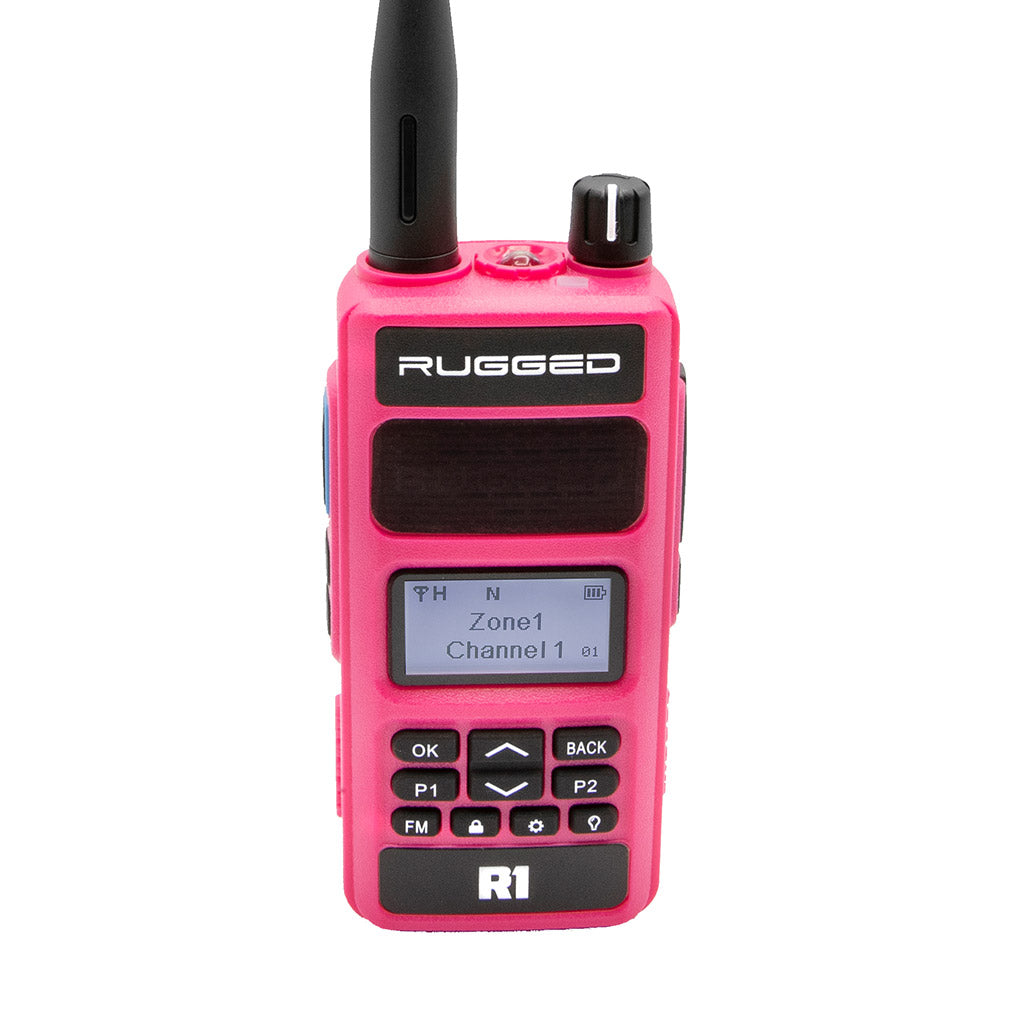 PINK - Rugged R1 - Business Band Two Way Handheld Radio - Digital and Analog