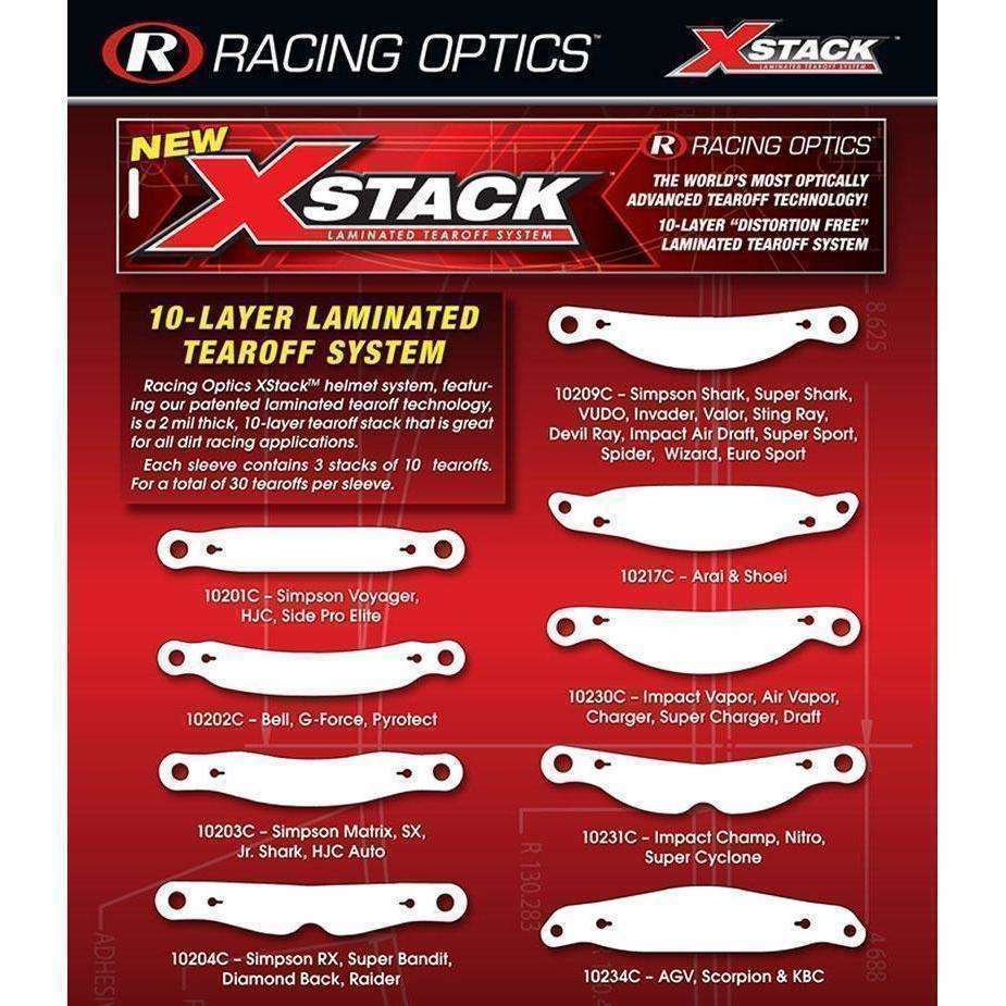 XStack Tear Offs for Pyrotect, Bell Vortex, M4, K-1, BR-1 - 10205C