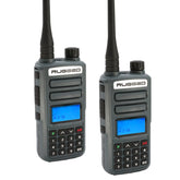 2 PACK - Rugged GMR2 PLUS GMRS and FRS Two Way Handheld Radios - Grey