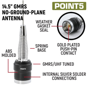 Radio Kit Plus - GMR25 Waterproof GMRS Mobile Radio Kit with External Speaker