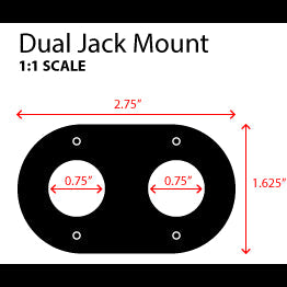 Dual Headset / Helmet Jack Flush Mount