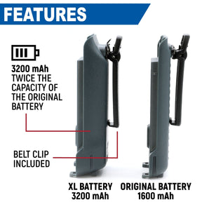 GMR2 and GMR2 PLUS Handheld Long-Lasting XL Battery with USB Charging Port