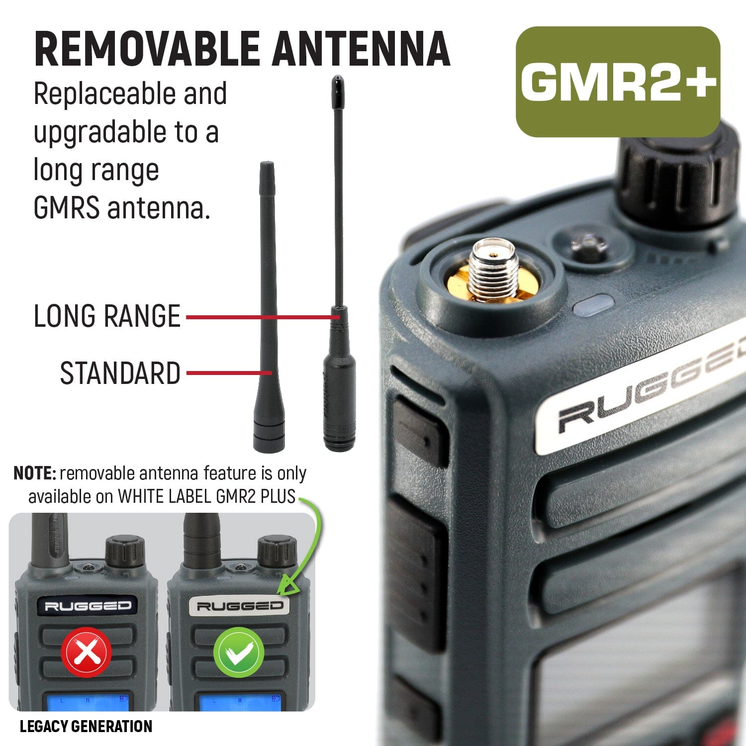 GREAT OUTDOORS PACK - GMR2 PLUS - GMRS / FRS Two Way Handheld Radios with Accessories