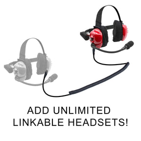 H80 Track Talk Linkable Intercom Headset - Bring The Conversation To The Circle Track NASCAR event