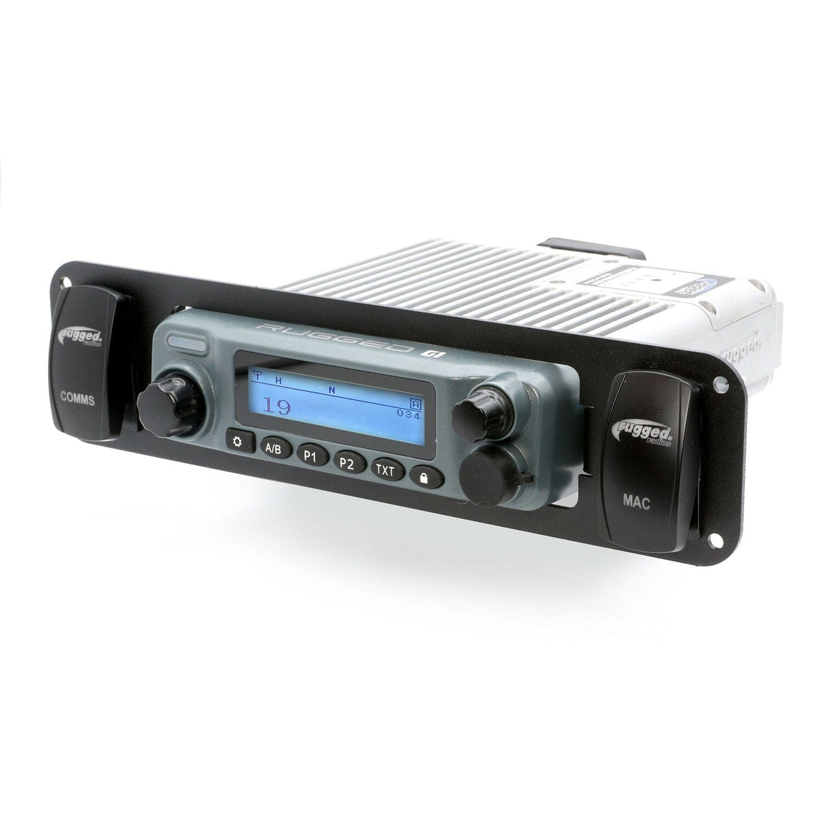 In-Dash Mount with Two Switch Holes for Rugged Radios