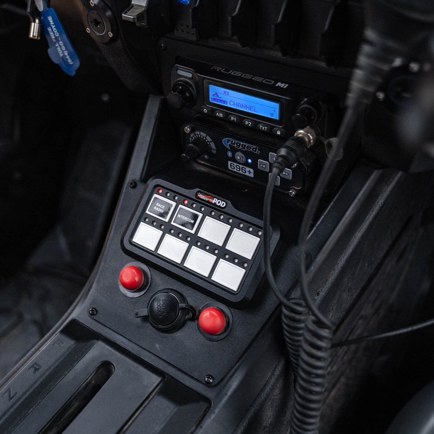 Lower Accessory Panel for Polaris RZR PRO XP, RZR Turbo R, and RZR PRO R Dash Mount Radio and Intercom