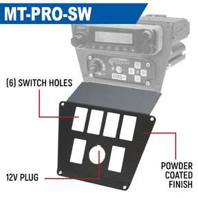 Lower Accessory Panel for Polaris RZR PRO XP, RZR Turbo R, and RZR PRO R Dash Mount Radio and Intercom