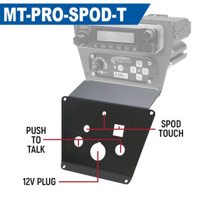 Lower Accessory Panel for Polaris RZR PRO XP, RZR Turbo R, and RZR PRO R Dash Mount Radio and Intercom