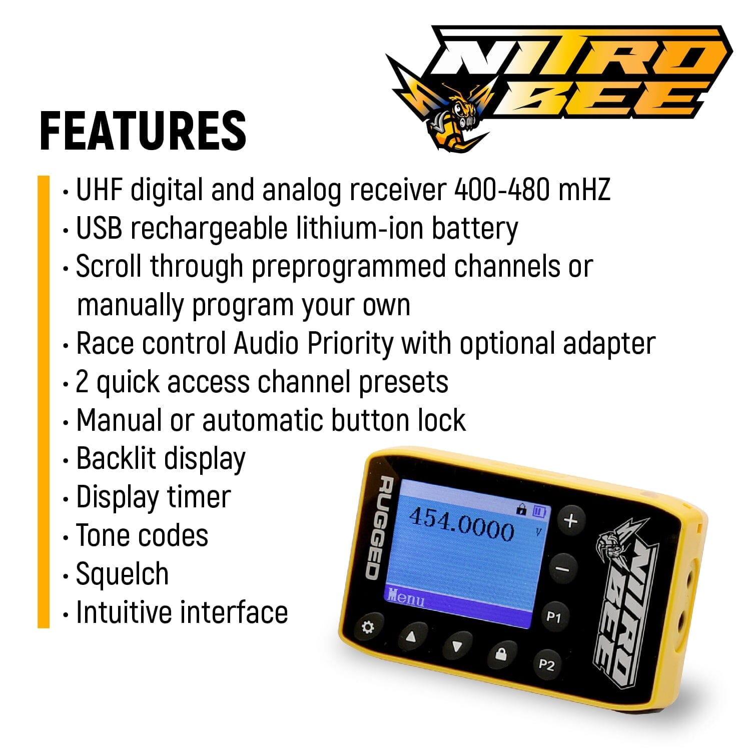 UHF Race Receiver - Model Nitro Bee X - CLEARANCE