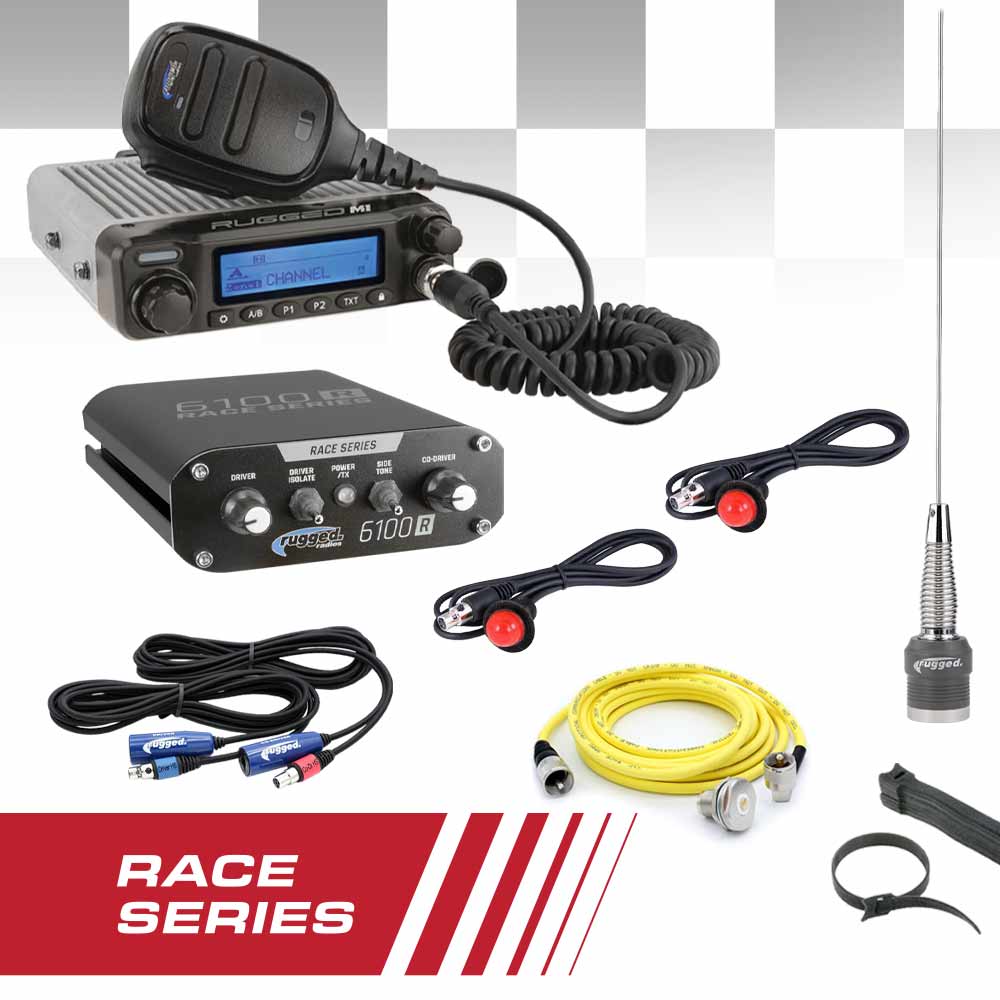 COMPLETE RACE KIT - Rugged RACE SERIES Communication Kit with M1 Radio and 6100 Intercom