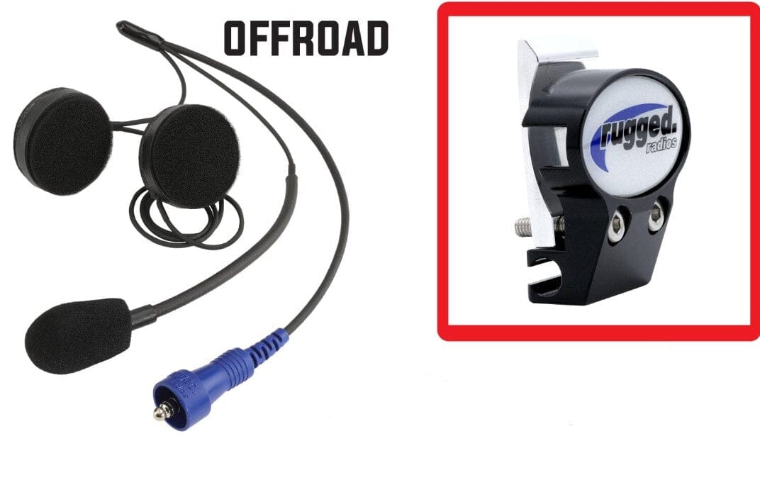 Helmet Kit with Alpha Audio Speakers & Mic AND FREE Quick Mount for OFFROAD Intercoms - CLEARANCE