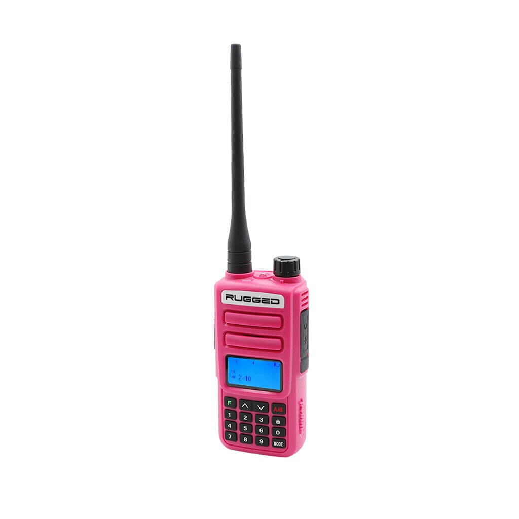 PINK - Rugged GMR2 PLUS - GMRS / FRS Two Way Handheld Radio