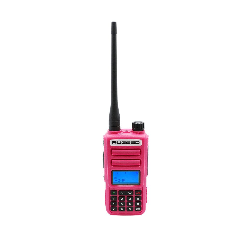 PINK - Rugged GMR2 PLUS - GMRS / FRS Two Way Handheld Radio