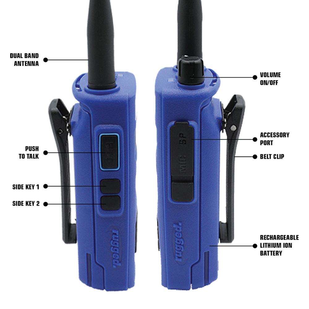 RADIO KIT - Rugged R1 - Business Band Two Way Handheld Radio to Intercom