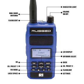 RADIO KIT - Rugged R1 - Business Band Two Way Handheld Radio to Intercom