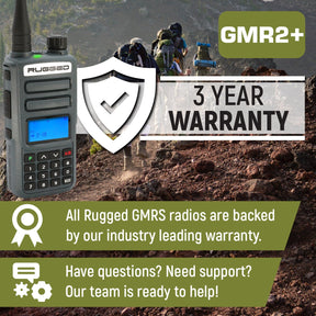 Rugged GMR2 PLUS - GMRS / FRS Two Way Handheld Radio