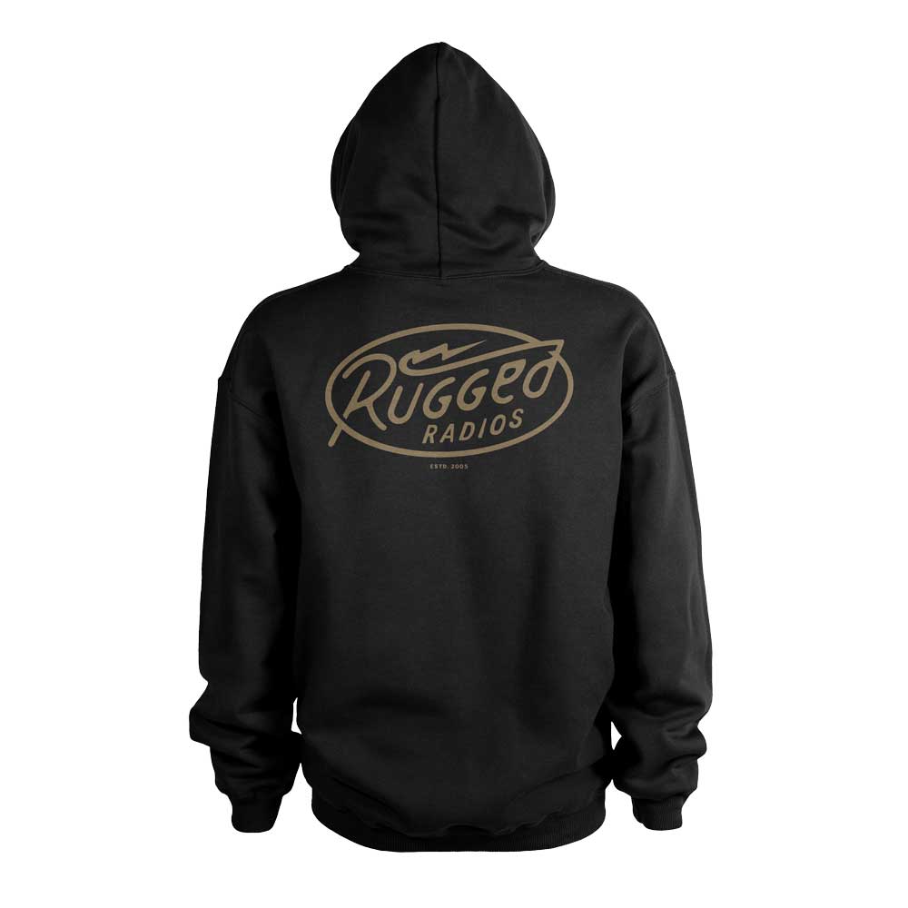 Rugged Radios BOLT Pullover Hoodie - Black