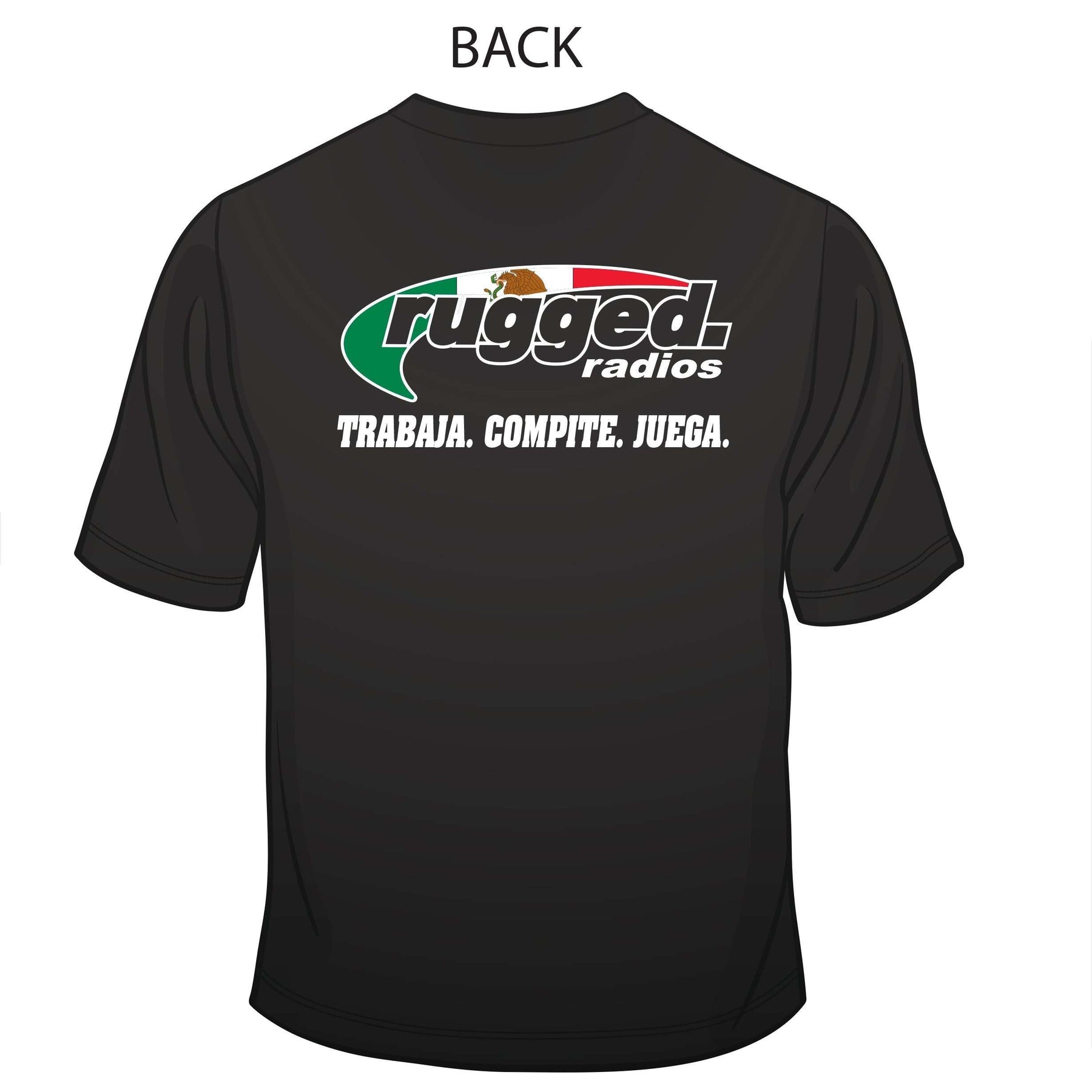 Rugged Radios MEXICAN FLAG T-Shirt - Black