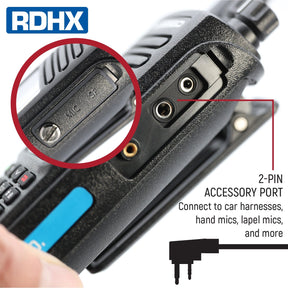 WATERPROOF - Rugged RDH-X - Business Band Two Way Handheld Radio - Digital and Analog