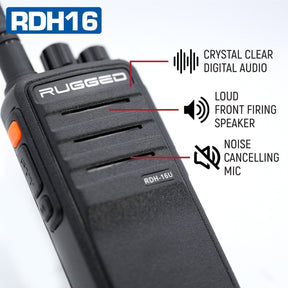 UHF Handheld Two Way Radio - Digital and Analog - Model RDH16 - CLEARANCE