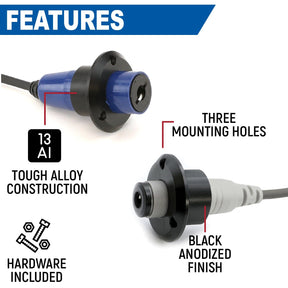 Single Headset / Helmet Jack Flush Mount