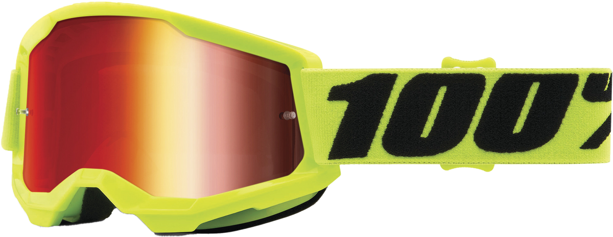 STRATA 2 JUNIOR GOGGLE FLUO YELLOW MIRROR RED LENS