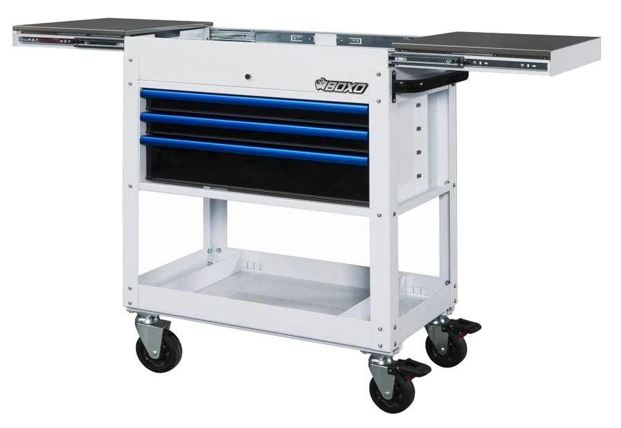 UAS340071-W  35" Pro Series 3-Drawer with Slide Top Service Cart (Gloss White)