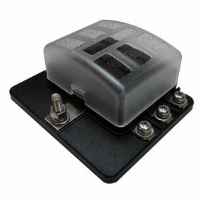 6 Way 12V Circuit Screw Fuse Block